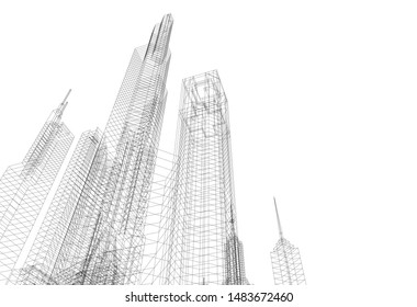 Concept city architecture vector illustration