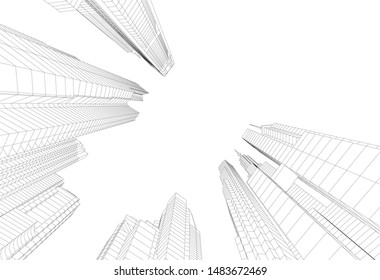 Concept city architecture vector illustration
