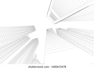 Concept city architecture vector illustration