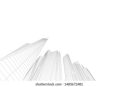 Concept city architecture vector illustration