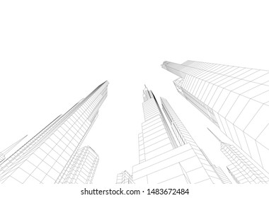 Concept city architecture vector illustration