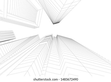 Concept city architecture vector illustration