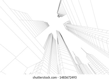 Concept city architecture vector illustration
