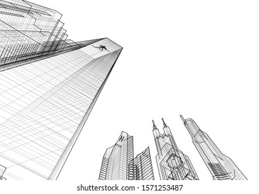 Concept city architecture vector illustration