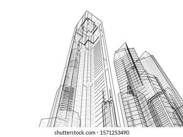 Concept city architecture vector illustration