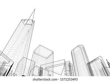 Concept city architecture vector illustration