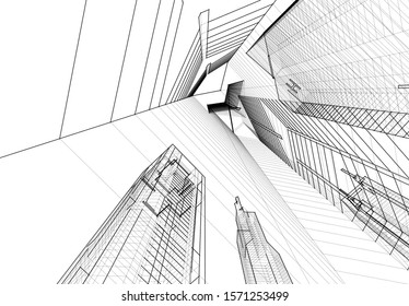 Concept city architecture vector illustration
