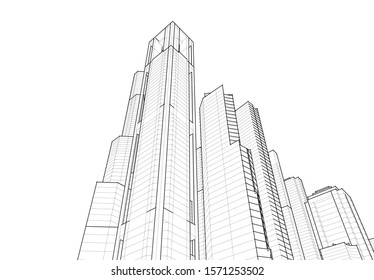Concept city architecture vector illustration