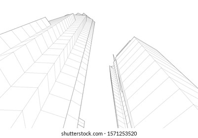 Concept city architecture vector illustration