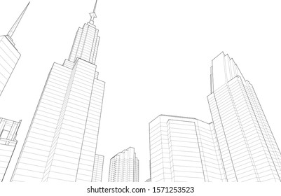 Concept city architecture vector illustration