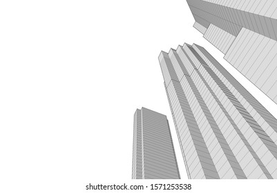 Concept city architecture vector illustration
