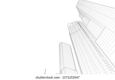 Concept city architecture vector illustration