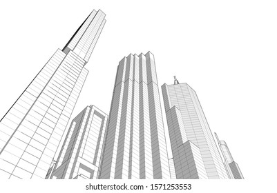 Concept city architecture vector illustration