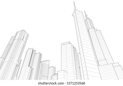 Concept city architecture vector illustration