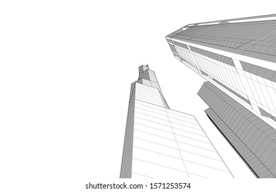 Concept city architecture vector illustration