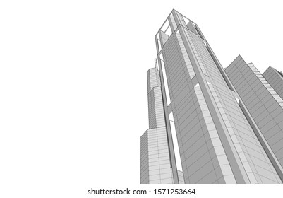 Concept city architecture vector illustration