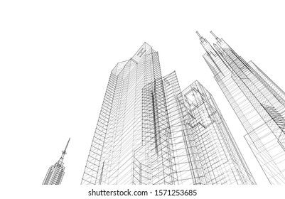 Concept city architecture vector illustration