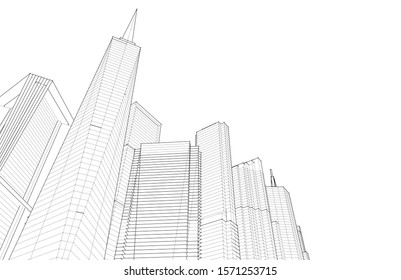 Concept city architecture vector illustration