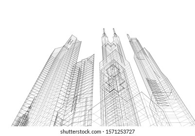 Concept city architecture vector illustration