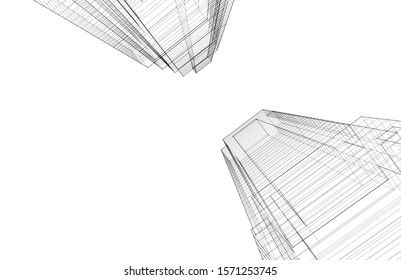Concept city architecture vector illustration