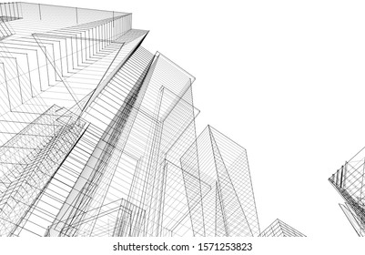 Concept city architecture vector illustration