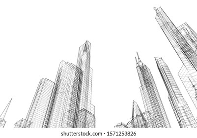 Concept city architecture vector illustration