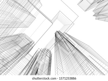 Concept city architecture vector illustration