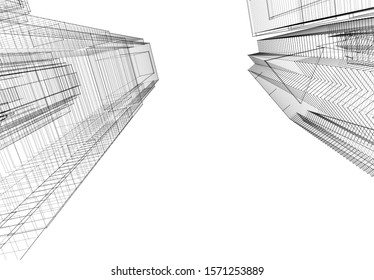 Concept city architecture vector illustration