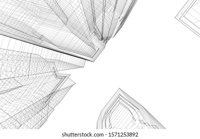 Concept city architecture vector illustration
