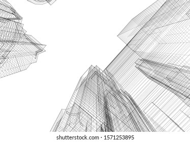 Concept city architecture vector illustration