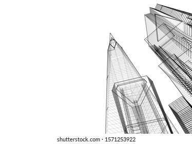 Concept city architecture vector illustration