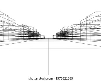Concept city architecture vector illustration