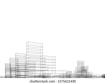 Concept city architecture vector illustration