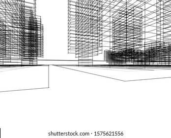 Concept city architecture vector illustration