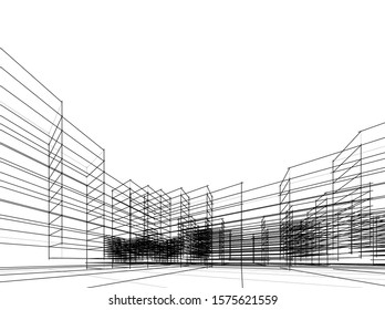 Concept city architecture vector illustration