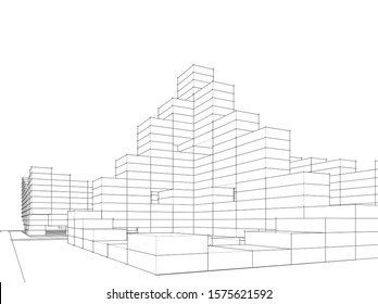Concept city architecture vector illustration