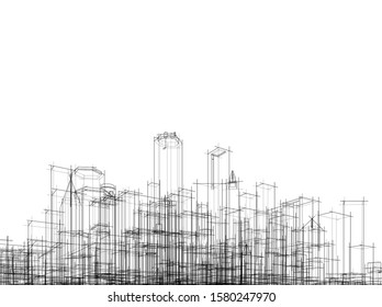 Concept city architecture vector illustration