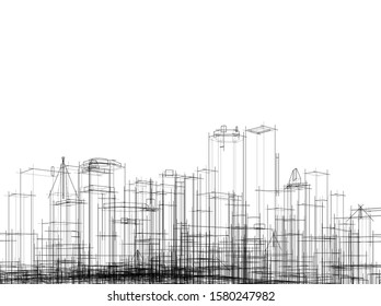Concept city architecture vector illustration