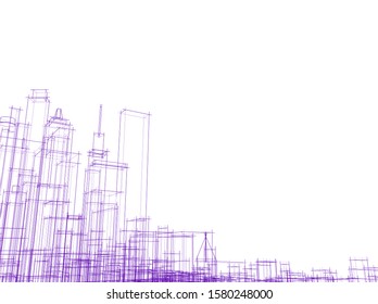Concept city architecture vector illustration