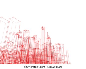 Concept city architecture vector illustration