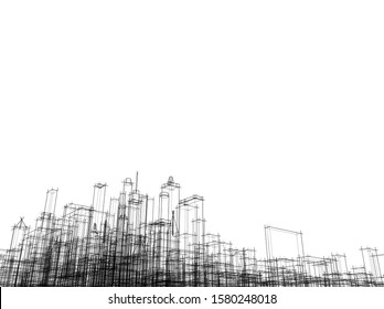Concept city architecture vector illustration