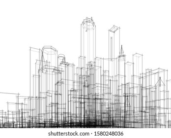 Concept city architecture vector illustration