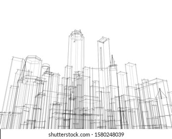 Concept city architecture vector illustration