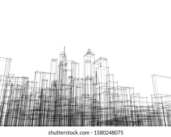 Concept city architecture vector illustration