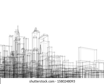 Concept city architecture vector illustration