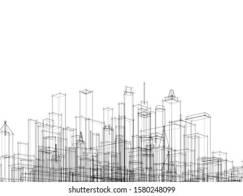 Concept city architecture vector illustration