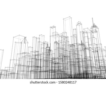 Concept city architecture vector illustration