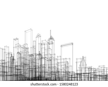 Concept city architecture vector illustration