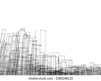 Concept city architecture vector illustration