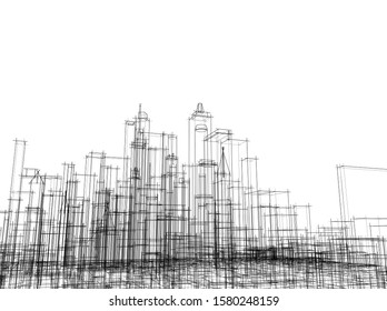 Concept city architecture vector illustration